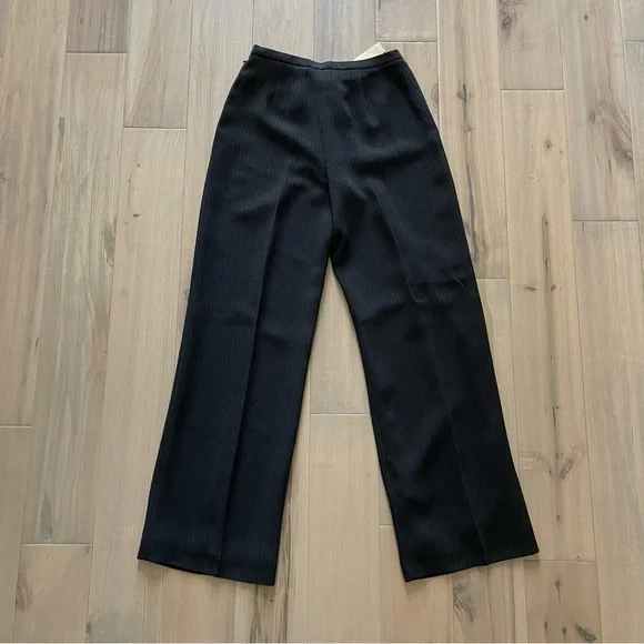 Ann Taylor Wide Leg Pinstripe Trouser - Picture 2 of 4